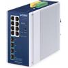 PLANET Switch di rete PLANET IP30 Industrial L2/L4 8-Port Gestito Gigabit Ethernet (10/100/1000) Alluminio, Blu [IGS-4215-8T4X]