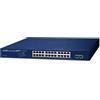 PLANET Switch di rete PLANET 24-Port 10/100/1000T 802.3at PoE + 2-Port 1000X SFP Web Smart Ethernet (260W Budget, 802.1Q VLAN, Link Aggregation, IGMP Gestito L2 Gigabit (10/100/1000) Supporto Power over (PoE) Blu [GS-2210-24P2S]