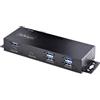 StarTech.com Hub USB a 7 porte industriale da 10 Gbps con alimentatore, in metallo, montabile, 5 USB-A e 2 USB-C downstream, protezione ESD, TAA [HB31C5A2CME]