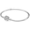 PANDORA Icons Bracciale in argento con zirconi cubici trasparenti, 18