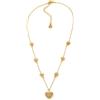 Vestopazzo Bigiotteria Collezione Donna, Collana Catena Cuori, Chiusura Regolabile Moschettone, Ottone Dorato non Trattato Lucidato a Mano, Nickel tested.