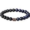 COAI Bracciale Buddista Unisex in Onice Opaco e Sodalite con Amuleto Testa di Buddha
