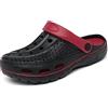 INMINPIN Zoccoli e Sabot Donna Uomo Antiscivolo Scarpe da Giardino Sandali da Spiaggia Estate Pantofole da All'aperto con Supporto per Arco,Nero Rosso,46/47 EU