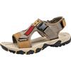 Generisch Sandali da uomo, estivi, da trekking, ortopedici, per attività all'aperto, in pelle, da spiaggia, da trekking, con punta aperta, per escursioni, casual, per sport, cachi, 43 EU