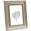 Deknudt Frames Cornice portafoto Color Argento con Rete Perlato, Legno, 13 x 18 cm