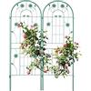 Relaxdays Grigliati per Rampicanti, Set da 2, H x L 150x50 cm, Supporti in Metallo per Piante Tralicci a Incastro, Verde