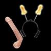 realGOOS Cerchietto con antenne piselli luminosi e pistola spara pisello per la festa di addio al nubilato sexy gadget per adulti 18+