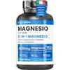 Vitastrong. MAGNESIO COMPLETO 400mg - 5 in 1 - Magnesio Bisglicinato + Citrato + Pidolato + Malato e Carbonato - Integratore Antistress
