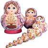 YAKELUS Marchio di Matrioska specializzato, nesting dolls Matrioske Bambola Matrioska russa in 10 pezzi, tiglio di zona frigida, regalo e giocattolo