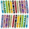 ZADEICK Braccialetti schiaffi con motivo colorato, 30 pezzi, ideali come regalo per bambini, regalo di compleanno