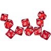 Zcccc Set di 10 dadi poliedrici rossi D10, 10 lati, ad alta trasparenza, per giochi da tavolo e avventure di ruolo