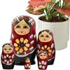 Generico Bambole nidificanti russe - 4,53 pollici di figurine fatte a mano per esposizione artistica, fascino festivo con funzione decorativa, scultura in legno per camera da bambino, , vacanza, camera d