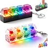 HBSFBH 2 Pezzi Portachiavi Fidget Tastiera, Fidget Clicker per Tastiera, Tastiera Fidget Toys per Adulti, Fidget Tastiera Portachiavi, Tastiere Fidget Clicker con Luce LED, per Ansia, Ufficio, Scuola (M1)