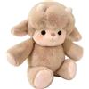 Hi-Y2Kgirls Mucca di peluche da 45 cm che corre, Running Cow Plush, peluche interattivo con zampe mobili, giocattolo di peluche a forma di cinghiale, regalo per bambini e bambine (Cachi Pecora)