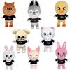 Vuecer Peluche Stray Kids Set di Peluche: Regalo Decorativo per i Fan per Natale e Compleanni dei Bambini - 8 Pezzi (Eight pcs)