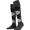 Burlington Marylebone W Kh lana al ginocchio fantasia 1 paio, Calzini lunghi Donna, Grigio Asphalt Melange 3180, 36-41