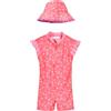 Playshoes Costume Intero e Cappello da Sole con Protezione UV 50+, Costume da Bagno