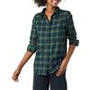Amazon Essentials Camicia da donna in flanella a quadri leggera, a maniche lunghe, vestibilità classica, verde scuro blu navy, XXL