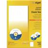 SIGEL LA526 Etichette per CD/DVD, bianco, coprenti, con centratore, 117 mm (A4), 100 et.=50 fg