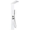 MUL-BOUTIQUE Colonna doccia con miscelatore termostatico, sistema di doccia antipioggia in acciaio inossidabile con doccetta, per bagno, hotel, 15 x 47 x 130 cm (bianco)