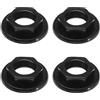 EMSea 4 Pezzi Dado Posteriore Rubinetto Lavello 1/2 BSP Dadi Posteriori In Plastica Accessori Rubinetti Lavabo Bagno Miscelatori Dadi Posteriori Flangiati A Faccia Tonda Utensili Casa Nero