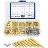 XINGYHENG BGTXINGI Kit assortito di dadi distanziatori maschio-femmina/femmina-femmina in ottone M2.5 da 280 pezzi e dadi in acciaio inox (ottone M2.5)