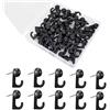 FooYee 50 Pezzi Punte da Disegno, Ganci Per Puntina Da Disegno Plastica Puntine Decorative Chiodi Per Ganci, Puntines Trasparenti,Decorative per Bacheche,Opere D'arte,Foto,Progetti Artigianali (Nero)
