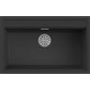 EVHOC Lavello Cucina Sopratop, 79x51 cm, 1 Vasca, Nero, DESIDERATA S | Lavandino in Kuarzite Vasca Unica, Piletta e Accessori Per il Montaggio Inclusi, Fascia Miscelatore Preforata, Made in Italy