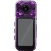 Generic Fotocamera compatta con supporto per pollice, risoluzione 2K 180, obiettivo flessibile per video di viaggio avventura, videocamera piccola antiurto