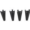 TIANHENGMart Treppiede in gomma morbida per DJI Neo 2, confezione da 4 staffe di sollevamento con protezione antigraffio, accessorio compatto e stabile, colore nero (1 cm)