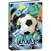SJ GANG STYLE JAM GANG Diario Scuola Datato 10 Mesi per Bambini, 14 x 20,6 cm, Copertina Imbottita Football, Segnalibro Integrato e Stickers Inclusi