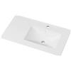 Parama Lavabo da incasso 80cm vasca lato destro in ceramica bianco opaco | Orta