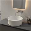 Parama Lavabo da appoggio tondo 41,5x41,5x15,5 cm Bianco opaco