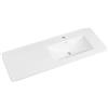 Parama Lavabo da incasso 120cm vasca lato destro in ceramica bianco opaco | Orta