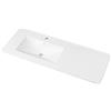 Parama Lavabo da incasso 120cm vasca lato sinistro in ceramica bianco opaco | Orta