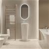 Parama Lavabo freestanding tondo diam. 40cm in ceramica bianco lucido | Egeo