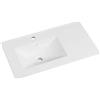 Parama Lavabo da incasso 90cm vasca lato sinistro in ceramica bianco opaco | Orta