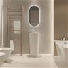 Parama Lavabo freestanding tondo diam. 40 cm in ceramica bianco opaco | Egeo