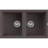 Elleci Lavello cucina 2 vasche 86x51 cm in Keratek Cocoa | Elleci Best 450 LKB45087