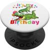 crocodile Birthday Love Birthday coccodrillo Donne per bambino e ragazza PopSockets PopGrip Adesivo