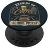 Proud Parents School Life Vintage Scuola Pickup Caffè Mamma Mattina Run Umorismo PopSockets PopGrip Adesivo