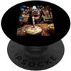 Canine Celebration Co Celebrazione del cupcake del cappello della festa di compleanno del cane emozionato PopSockets PopGrip Adesivo