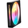 NZXT F140 RGB Ventola - Ventola PC PWM da 140 mm - Vivace illuminazione RGB a 8 LED - Cuscinetto fluidodinamico - Compatibile con NZXT CAM - Nero