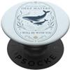 Faith Based Bible Verse Apparel Vintage Whale Ocean Citazione Deep Waters Fede Tema PopSockets PopGrip Adesivo