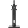 PureMounts PM-OFFICE-ST-01, Supporto per monitor per uno schermo, 1x supporto per monitor da VESA 75x75 a VESA 100x100, regolabile in altezza in modo continuo, inclinabile, orientabile, rotante, nero
