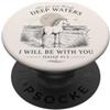 Faith Based Bible Verse Apparel Fede cristiana del cavallo al chiaro di luna Isaia 43:2 Scrittura PopSockets PopGrip Adesivo