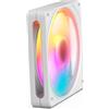 NZXT F120 RGB Ventola - Ventola PC PWM da 120 mm - Vivace illuminazione RGB a 8 LED - Cuscinetto fluidodinamico - Compatibile con NZXT CAM - Bianco