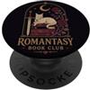 Romantic Fantasy Readers Romantasy Book Moonlit Romantasy Book Club Reader Cat and Roses Vibe PopSockets PopGrip Adesivo