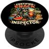 Snack Patrol Outfitters Certificato Spuntino Ispettore Divertente Vacanza Procione PopSockets PopGrip Adesivo