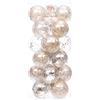 Sea Team 70mm/2.76 Palla Sfera Trasparente infrangibile in plastica per Albero di Natale, riempita con Decorazioni Natalizi Raffinati Set 24 Pezzi